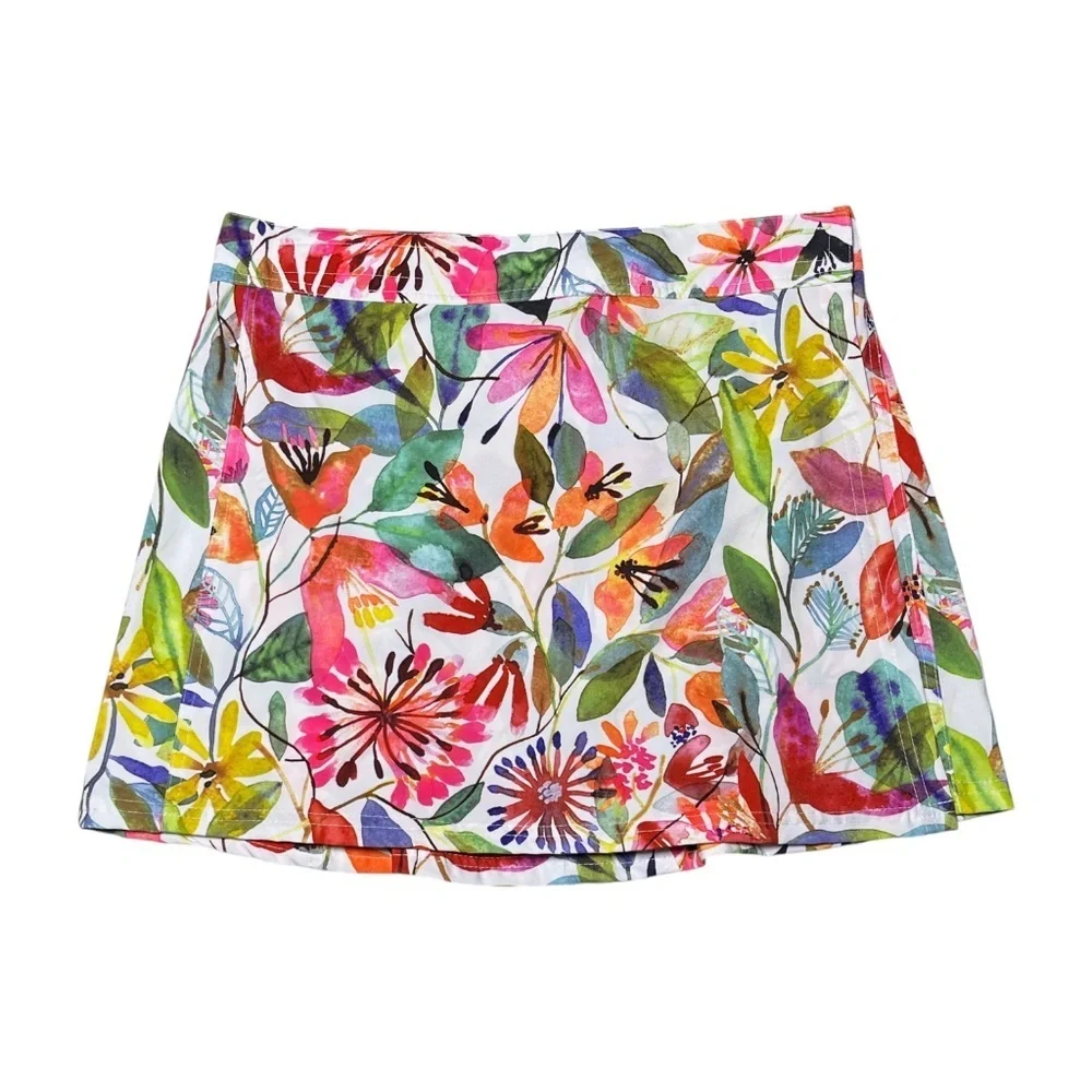 RipSkirt Hawaii Wrap Skirt Size M Length 1 Wildflower Watercolor Travel Resort